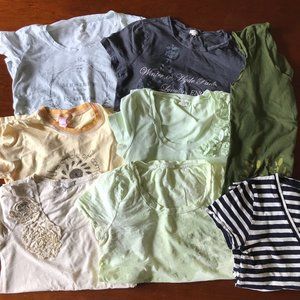 Misc. printed/embellished tees - xs/s J. Crew